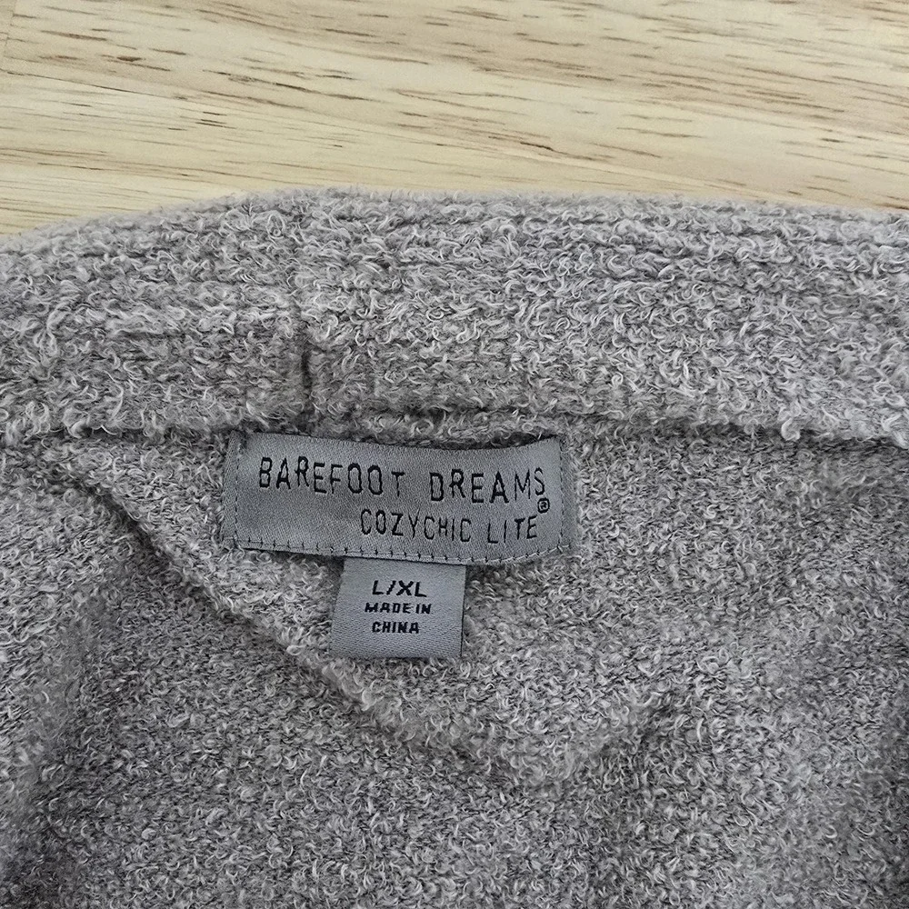 Barefoot Dreams Sweater Womens L/XL‎ Gray CozyChic Lite Open Waterfall Cardigan - Picture 3 of 10